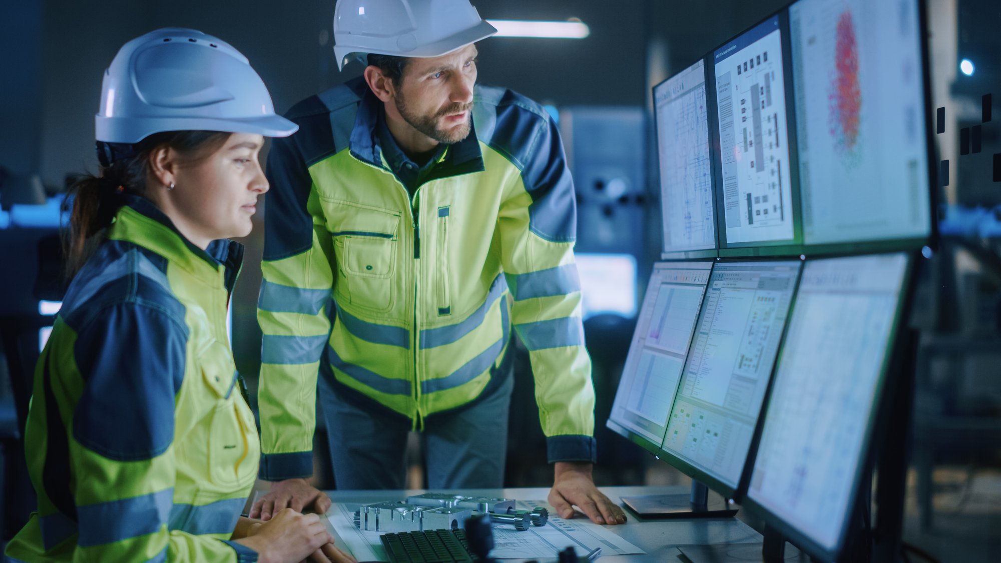 Industrial Workers at Computer